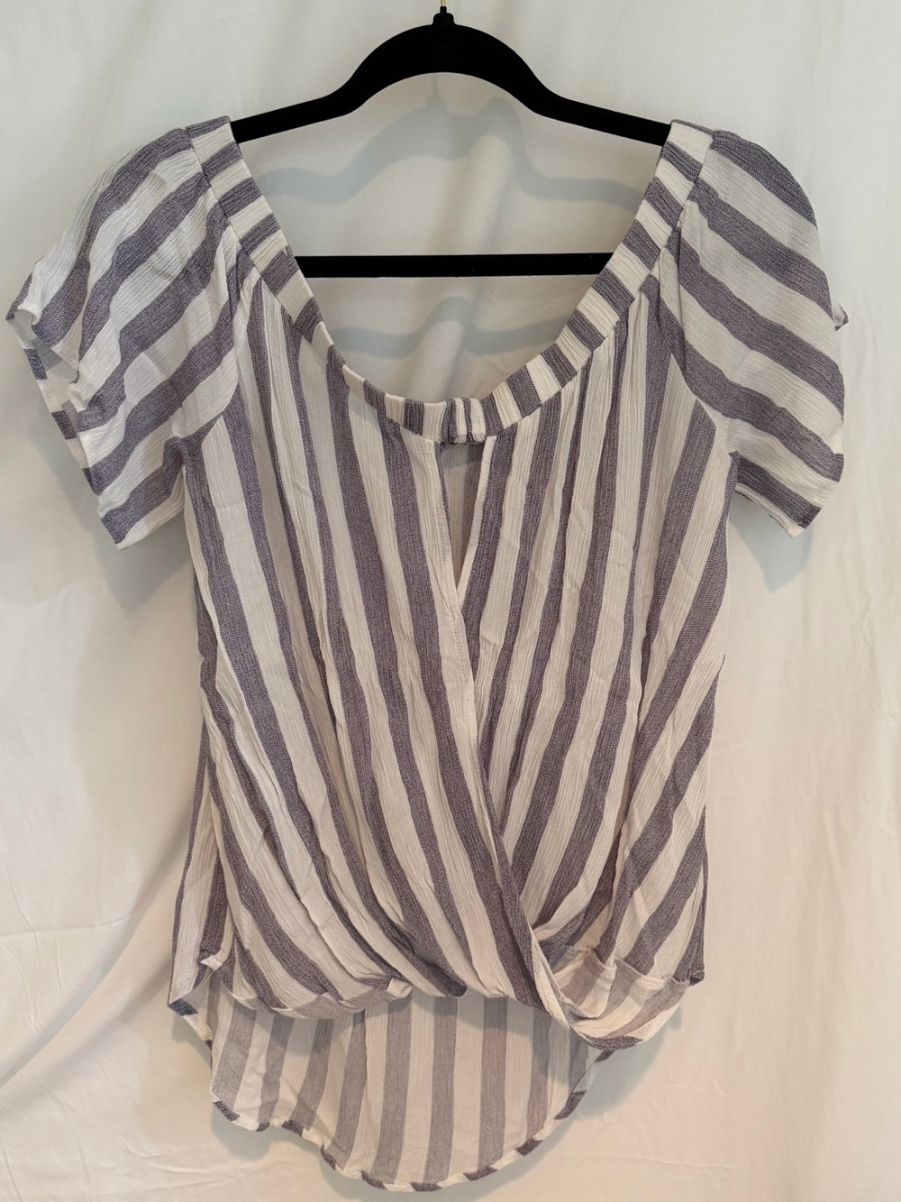 Staccato Off-the-Shoulder Stripe Blouse